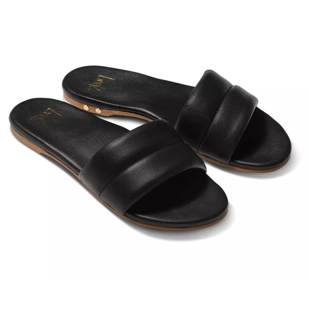 $250 BEEK SUGARBIRD BLACK SLIDE SANDAL PUFFY FOAM LEATHER COMFORT 11 (DC1)